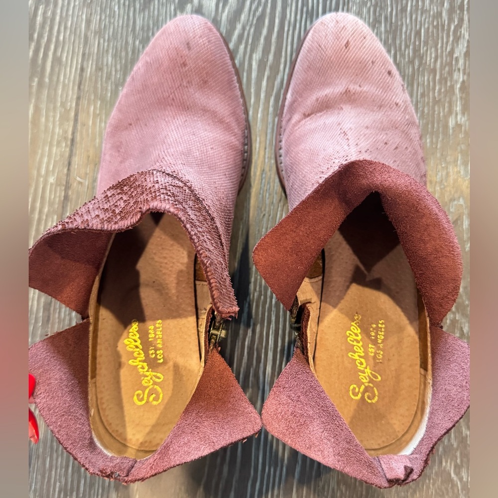 Seychelles Anthropologie Suede Snare Towel Ankle Boots - Picture 4 of 9